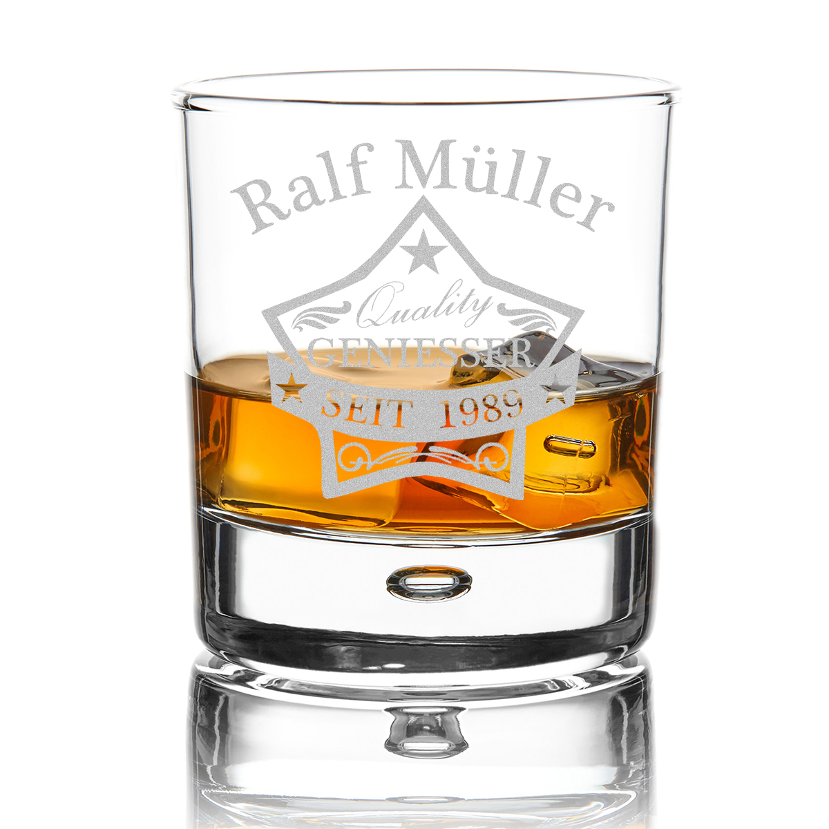 Tumbler Whisky Glas mit Gravur Whiskyglas Personifizierter