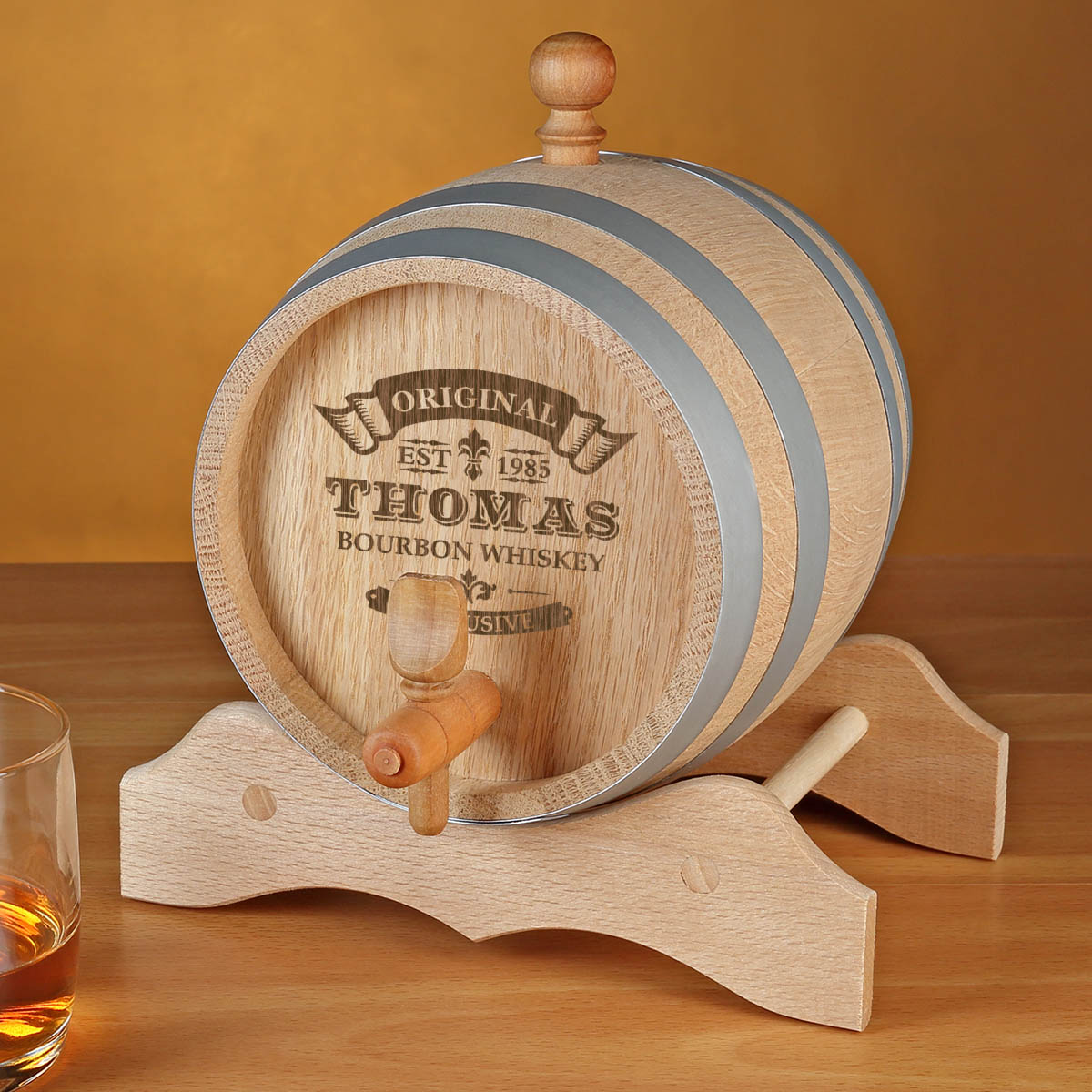 Eichenfass 5L Mit Zapfhahn - Holzfass Für Whisky, Wein & Rum