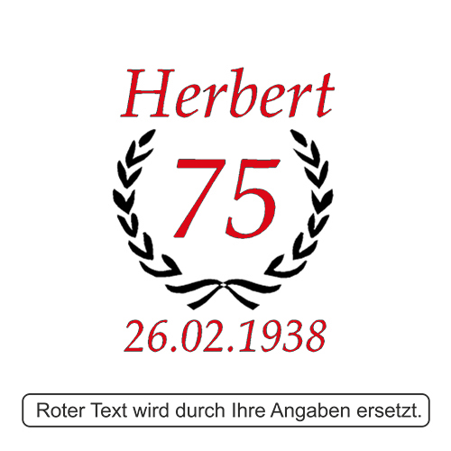 Personalisiertes Whiskyglas inkl Gravur Jubiläum Ährenkranz