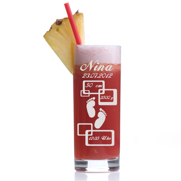 Longdrinkglas Stölzle mit Kinder Motiv inkl. Wunschgravur