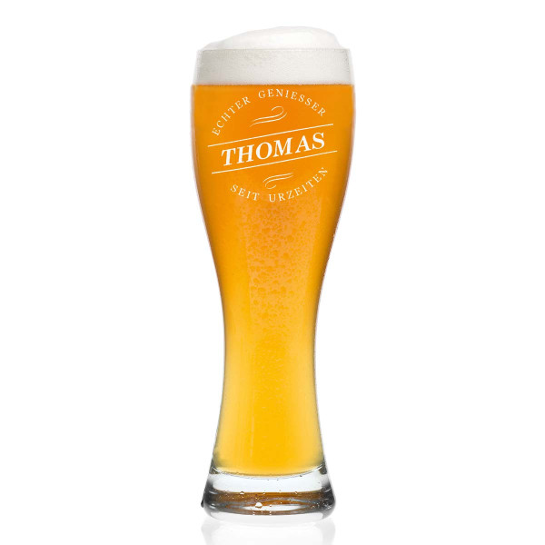 Weizenbierglas von Leonardo inkl. Gravur