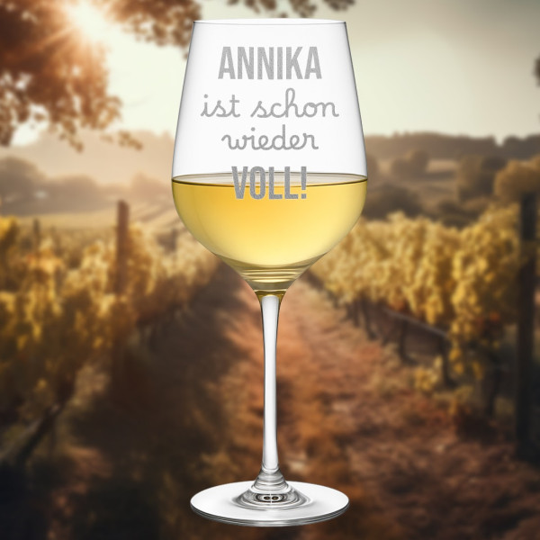 Weinglas für Frauen mit Wunschgravur - Geschenk zum Geburtstag