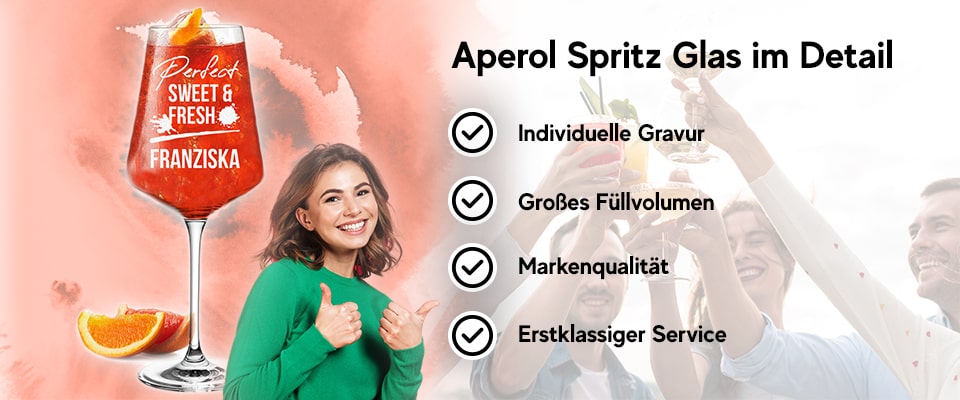 Welches Glas für Aperol Spritz Infografik