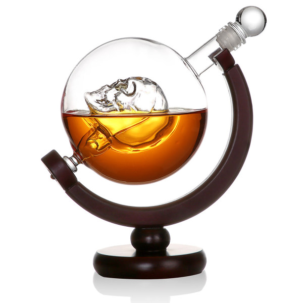 Skull Globus Dekanter für Whisky, Scotch und Bourbon