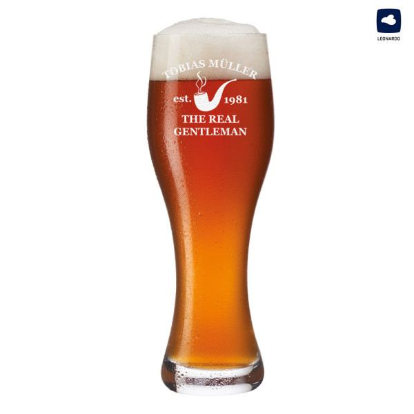 Weizenbierglas von Leonardo inkl. Gravur