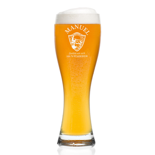Weizenbierglas von Leonardo inkl. Gravur Starkbier