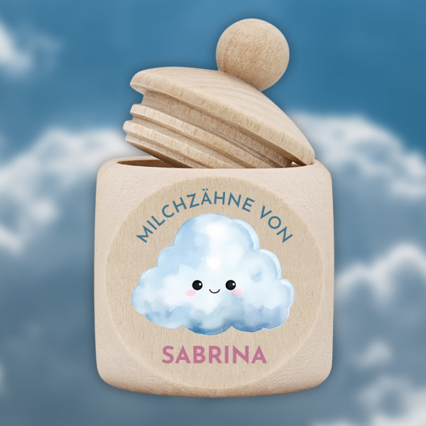 Zahndose aus Echtholz mit Kinder-Motive für Jungs & Mädchen - Ideal als Geschenk