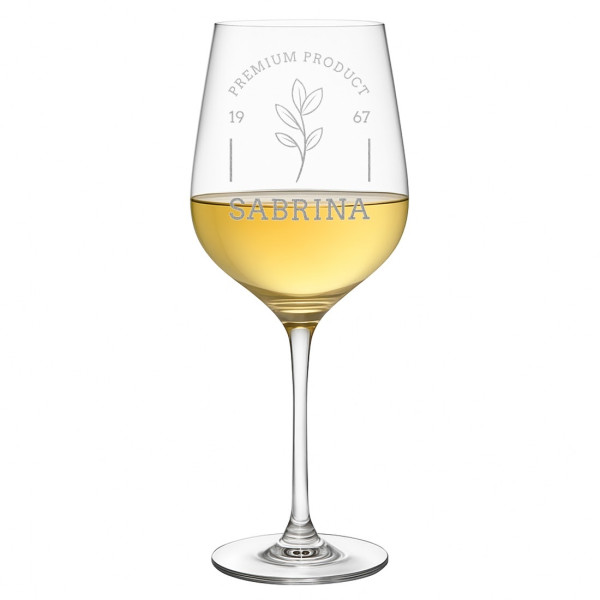 Weinglas 440 ml mit personalisierter Gravur - Geschenk zum Geburtstag