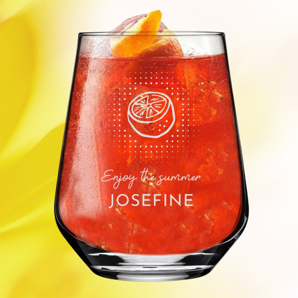 Aperol Cocktailglas 425 ml für Aperitifs mit Gravur - ideal als Geschenk