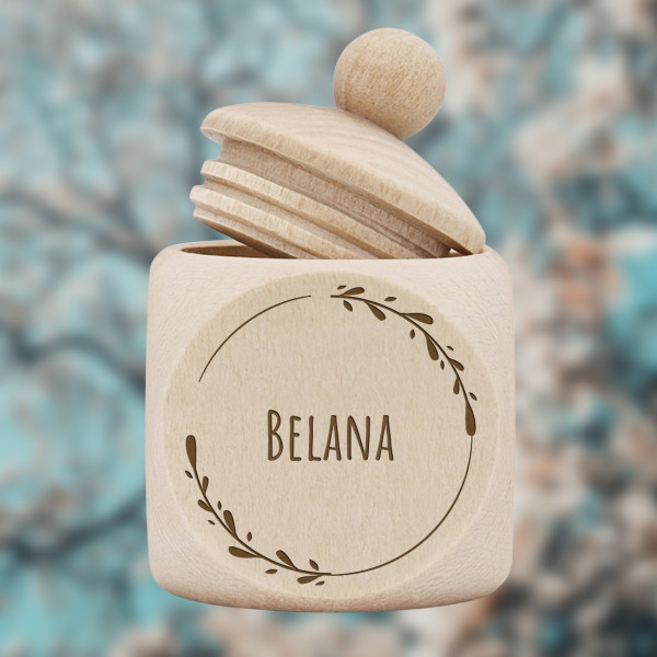 Zahndose mit Blumenkreis für Jungen & Mädchen - Personalisiertes Geschenk