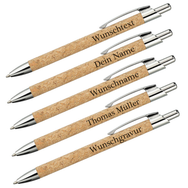 Kugelschreiber 5er-Set mit personalisierter Wunschgravur