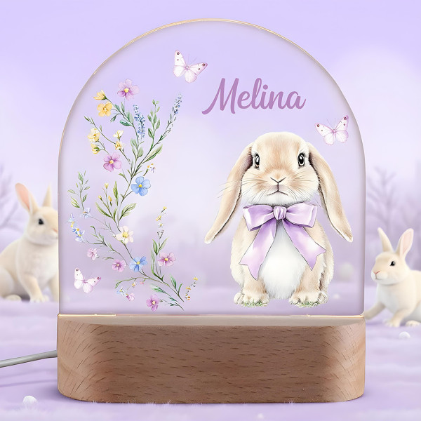 LED-Nachtlicht aus Acrylglas mit Motiv Hase
