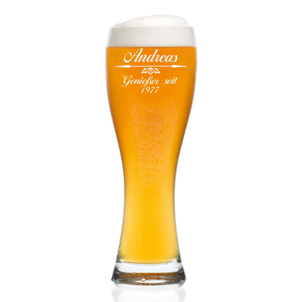 Weizenbierglas von Leonardo inkl. Gravur