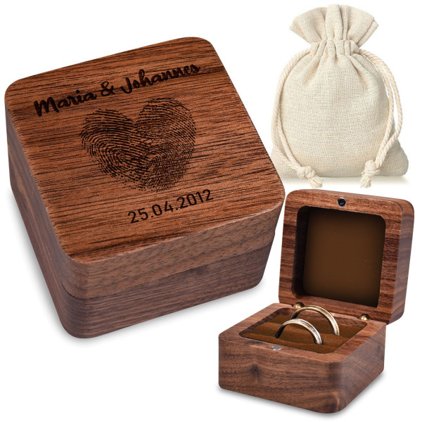Ringkissen Box mit personalisierter Wunschgravur