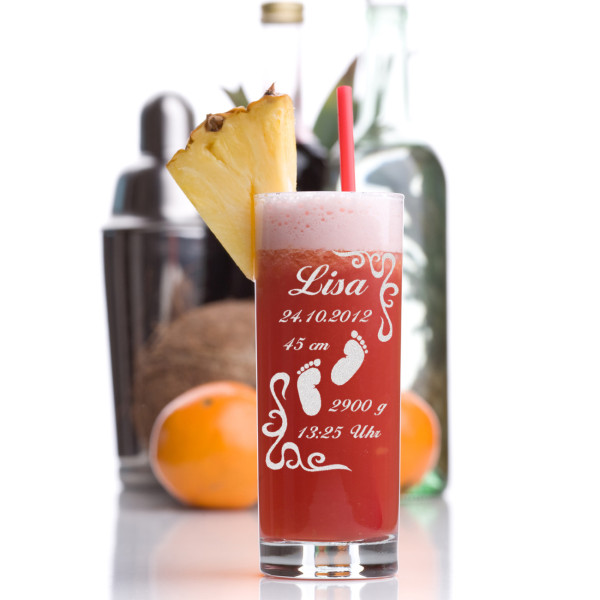 Longdrinkglas Stölzle mit Kinder Motiv inkl. Wunschgravur