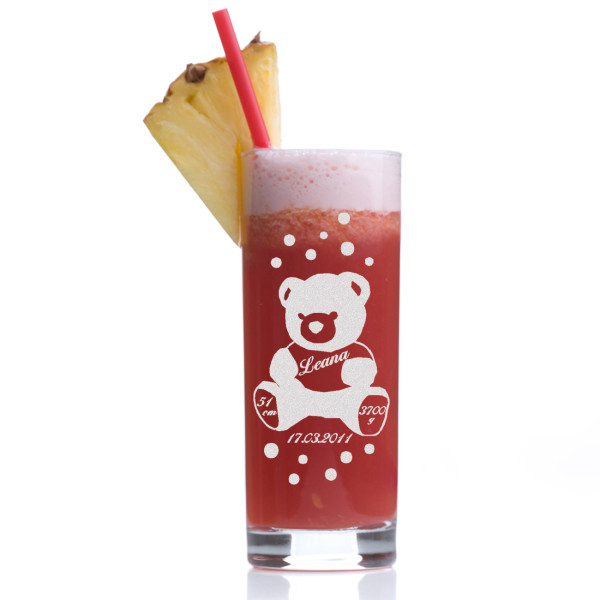 Longdrinkglas Stölzle mit Kinder Motiv inkl. Wunschgravur