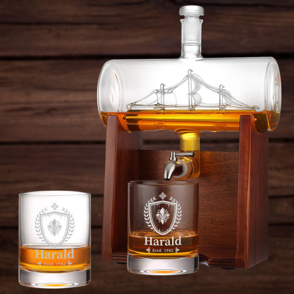 Whisky Geschenkset mit personalisierter Gravur - Geschenke für Männer