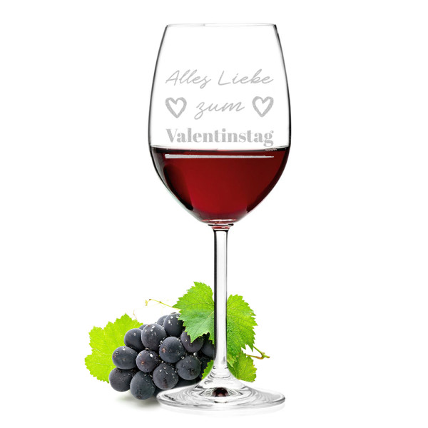 Weinglas mit Gravur - das Geschenk zum Valentinstag