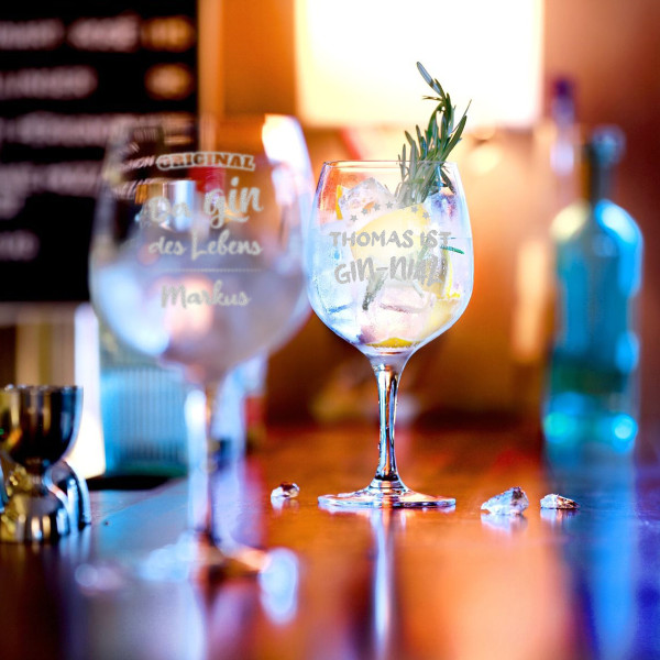Personalisiertes Gin Glas 2er-Set mit Wunschgravur