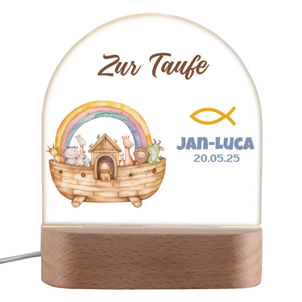 LED-Nachtlicht mit personalisiertem Motiv Arche - Geschenk für Junge und Mädchen