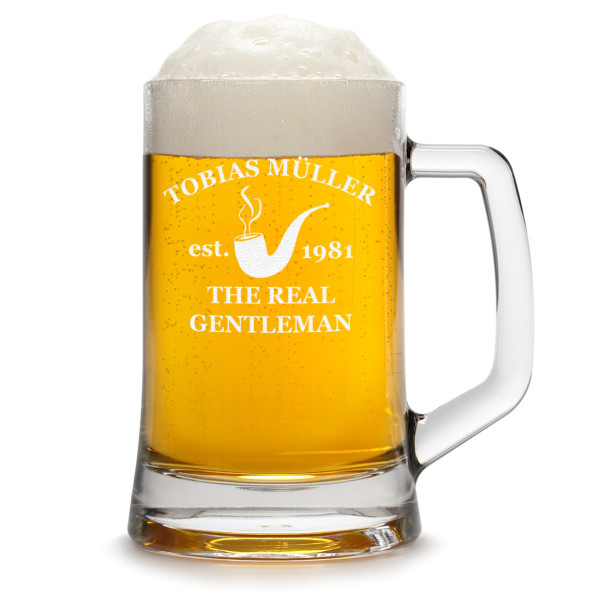 Bierkrug / Bierseidel mit Gravur