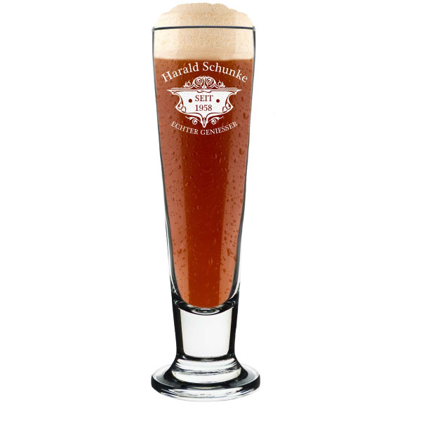 Pilsglas – Biertulpe Leonardo 0,3 l mit Gratis Wunschgravur
